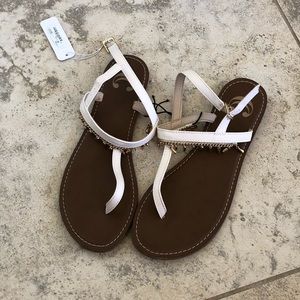 Ivory and Gold sandals